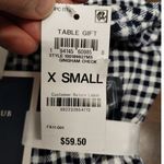 Charter Club Women's Size XS Navy Blue White Gingham Check Soft Knit Pajama Set Photo 5