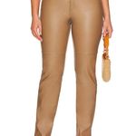 Good American Better Than Leather Good Boy Brown Faux Straight Leg Pants Size 12 Photo 1