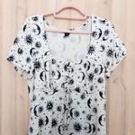 Hot Topic  Womens Dress Size XL White Black Celestial Y2K Witchy Milkmaid Photo 1