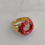 Donut Ring, Gold Ring, Cute Stacking Ring Photo 0