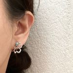 Sterling Silver Vintage AMCO  Marcasite Black Stone Ornate Screw Back Earrings Photo 1