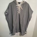J.Crew Beach Cover up Poncho Blue Beige Stripes XS/S Photo 2