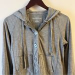 J.Crew  Washed Heavyweight Jersey Size S Pullover Hoodie Gray 100% Cotton #99346 Photo 1