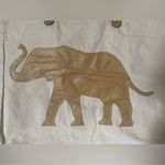 Elephant 100% Cotton Canvas Tote Bag with Gold Leather Handles New with Tags Photo 2