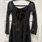 White Fox Boutique White Fox Sheer Black Long Sleeve Mini Dress Photo 1