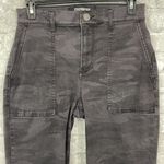 EXPRESS  Black Camo Cropped Straight Jeans Photo 2