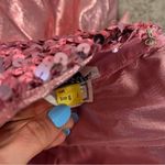 Pink Sequin Strapless Bow Dress Size 6 Photo 6