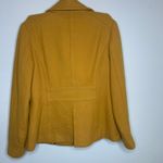 Relativity  Mustard Gold PeaCoat Sz Large Double Breasted Wool Blend Photo 6