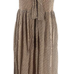 R/R studio silk bow neck maxi dress floral sz 0 Tan Photo 0