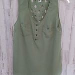 Blu Pepper Cutout Back Green Tank Top Tee S Photo 0