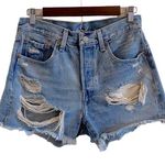 Levi's Levi’s 501 High Rise Distressed Denim Jean Shorts Size 27 Photo 0