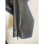 ZARA  Black Faux Leather Skinny Pants Sz Sm Ankle Zip Pockets Polyester Women’s Photo 3
