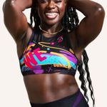 Peloton  x hust Wilson With wear it to heart sport bra size Large Photo 0