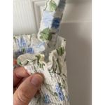 Hill House L Anjuli Cotton Poplin Nap Dress Peony Bouquet Print Smocked Midi White Size L Photo 5