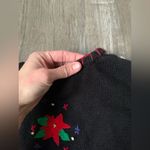 Erika VTG CHRISTMAS Sweater Vest Funky Retro Holiday Knit Black Red Green Petite S M Photo 7