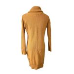 Lulus Tea Reader Mustard Yellow Turtleneck Sweater Dress XS Cowl Neck Girly Photo 2