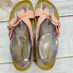 Autenti Pale Pink Genuine Leather Flowers Flip Flop Thong Sandals Size 39 US 8.5 Photo 8