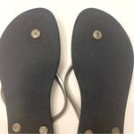 Havaianas Peacock Feather Flip Flop Size US 9/10 39/40 Navy Blue Silver EUC Photo 11