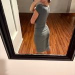 See You Monday Grey Slit Body Midi Dress Photo 2
