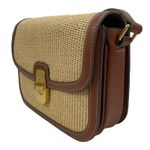 Mango Raffia Effect Shoulder Bag Straw Crossbody Bag Brown Photo 5