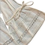 Lucky Brand NEW Pomegranate Inset Cotton Peasant White Cottagecore Eyelet Top XS Photo 8