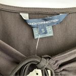 French Connection Ranya Ulla Halter Tie Long Sleeve Top Black NWT Small Photo 7