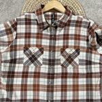 Kuhl Tess Flannel Button Front Shirt Longsleeve Plaid Western Outdoor Cinnamon L Photo 4