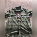 Freedom Foundry  Stretch Plaid Fleece Button Front Shacket Shirt Unisex Sz M NWT Photo 6