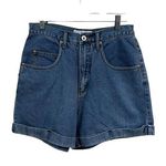 L.A. Blues  Medium Wash Mom Style Size 28 Cuffed Hem Denim Jean Shorts. Photo 0