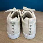 J Slides Lessa Cut Sneaker Embossed Leather Cream Women’s Size 8 Photo 2