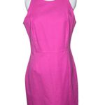 Banana Republic High Neck Sleeveless Hot Pink Shift Dress Size 10 Womens Photo 0