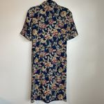 Adrianna Papell Vtg Silk Wrap Maxi Dress Sz 12 Blue Floral Fairy Grunge Academia Photo 8