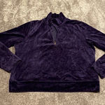 Ralph Lauren Lauren  Velour Quarter Zip Jacket SIZE L Photo 0