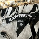 EXPRESS Vtg Y2k Zebra Print Sheer Cropped Blouse XS GRUNGE M Party Going Out Photo 7