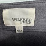 Wilfred Free  size Large gray faux suede wrap‎ style mini skirt Aritzia brand Photo 2