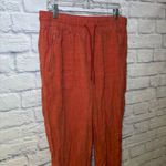 Athleta Retreat Linen Jogger Women’s Size 12 Soft Persimmon Orange Coral Photo 4