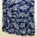 Talbots Blue Paisley Print Ruffle Wrap Skirt Size Medium Photo 6