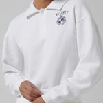 Sporty & Rich White BH Crest Soft Polo Sweatshirt Size M Photo 0