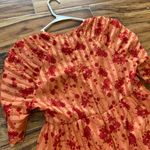 ASOS  Red and Orange Puff Sleeve Maxi Floral Dress Size 10 Photo 8
