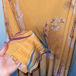 Free People clear skies yellow floral cold shoulder mini tunic dress Photo 4