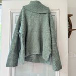 Opus Pakya Blue Green Knit Side Slit Turtleneck Jumper Sweater Small Photo 8