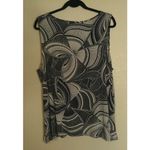 Chico's  Travelers 3 US Size XL‎ Blue White Tank Top Blouse Geometric Nautical Photo 1