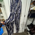 Haute Hippie  Blue and White Patterned Jumpsuit Photo 2