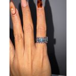 Sterling Silver 925 Simulated‎ Blue & Purple Ring Size 8 Topaz & Amethyst Photo 8