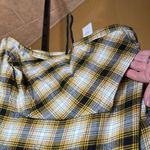 Urban Republic Urban Outfitters Alex Womens Gold Black Popover Hooded Flannel Shirt Size XS Photo 3