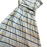 Anthropologie Eze Sur Mer Stripe Print Wrap Dress Spaghetti Strap Cotton Stretch Medium NWT Photo 8