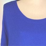 LORD & TAYLOR royal blue crew neck sweater with button detail in size XL. EUC Photo 1