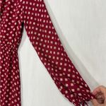 Just Fab Duster Cardigan Womens L Burgandy Waist Tie Lagen Look Boho Hippie Photo 4