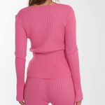 SLA The Label Pink Ribbed Cardigan size XS Photo 7