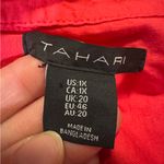 Tahari Women's Pink  Button-Sleeve Top Photo 3